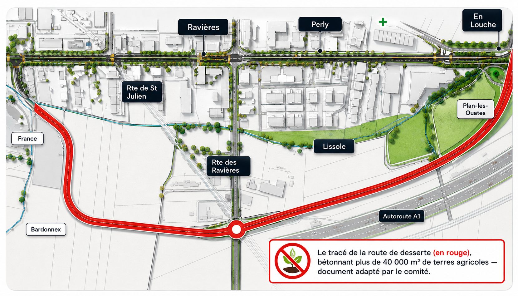 Plan du tracé projeté en grand format